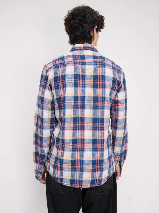 Luxe Denim Multicolor Checks Twin Pocket Shirt