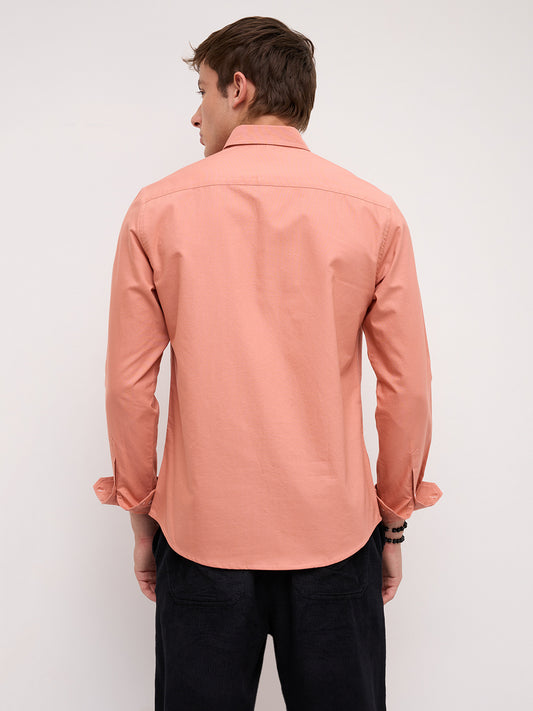 Georgia Peach Oxford Button-Down Collar Business Shirt