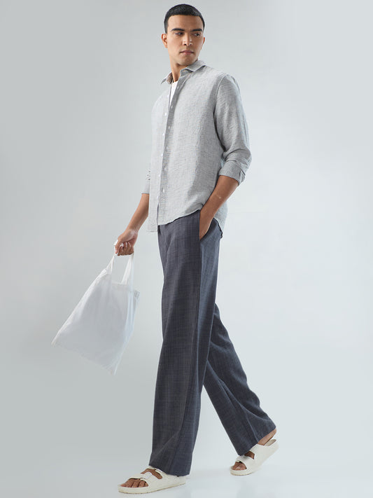 Elegant Grey Textured Shirt