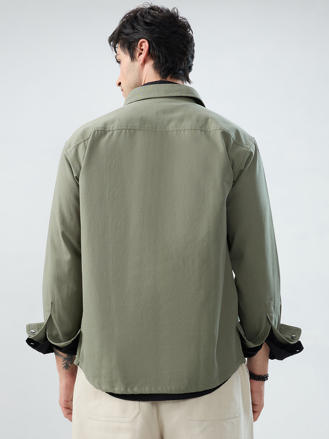 Timeless Olive Double Pocket Overshirt