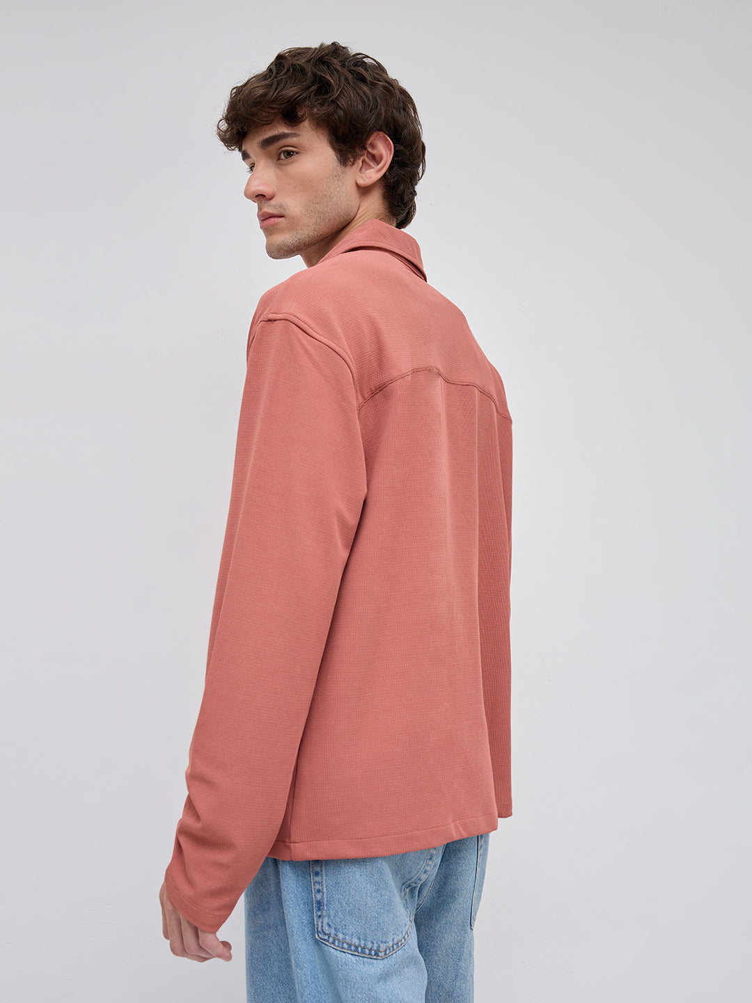 Rustique Ridge Oversized Knitted Polo Shirt