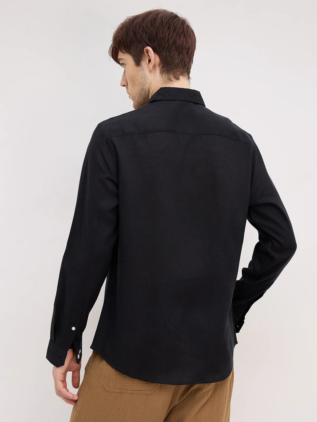 Luxe Jet Black Lyocell Shirt