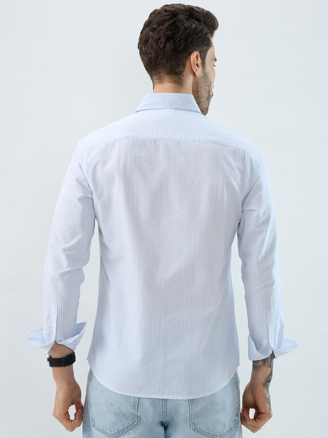 Pearl Weave Classic White Seersucker Shirt