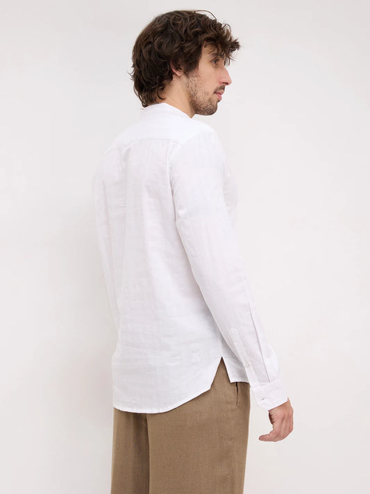 Arctic Pearl White Dobby Striped Kurta