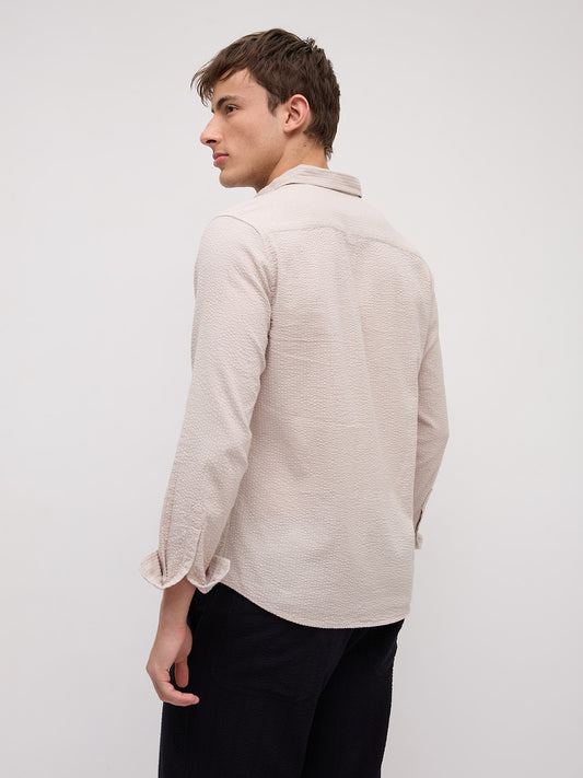 Soft Dune Seersucker Summer Essential Shirt