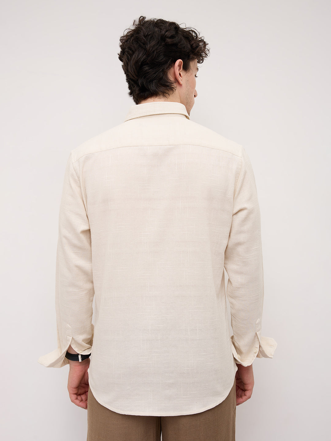 Off-White Crossgrain Micro Textured Shirt
