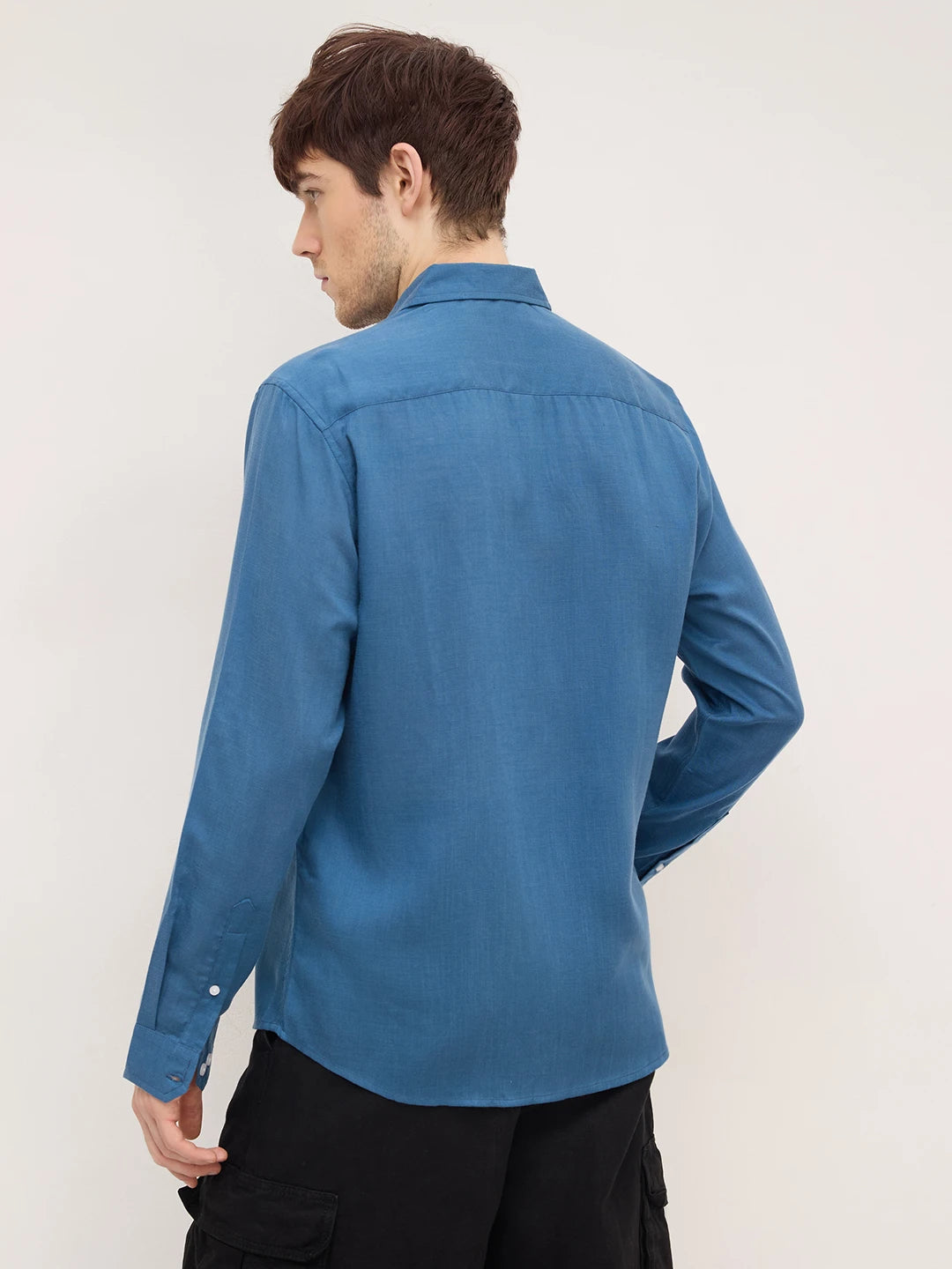 Luxe Ink Blue Lyocell Shirt