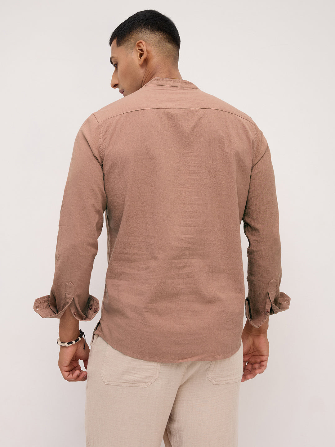 Almond Brown Fine Textured Kurta