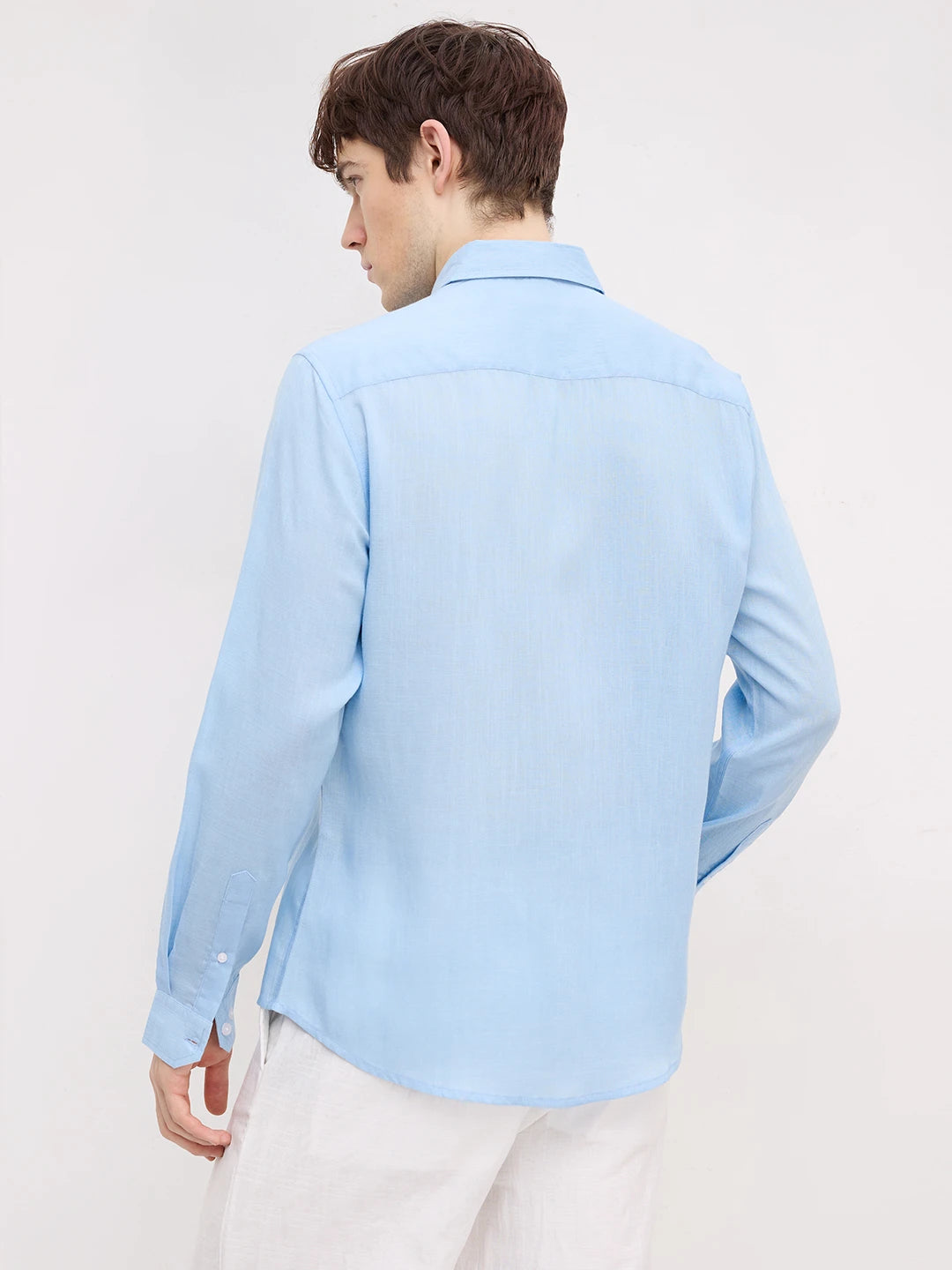 Refreshing Breezy Blue Lyocell Shirt