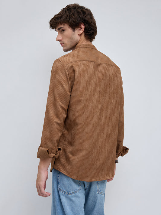 Desert Dune Diagonal Twill Textured Statement Kurta