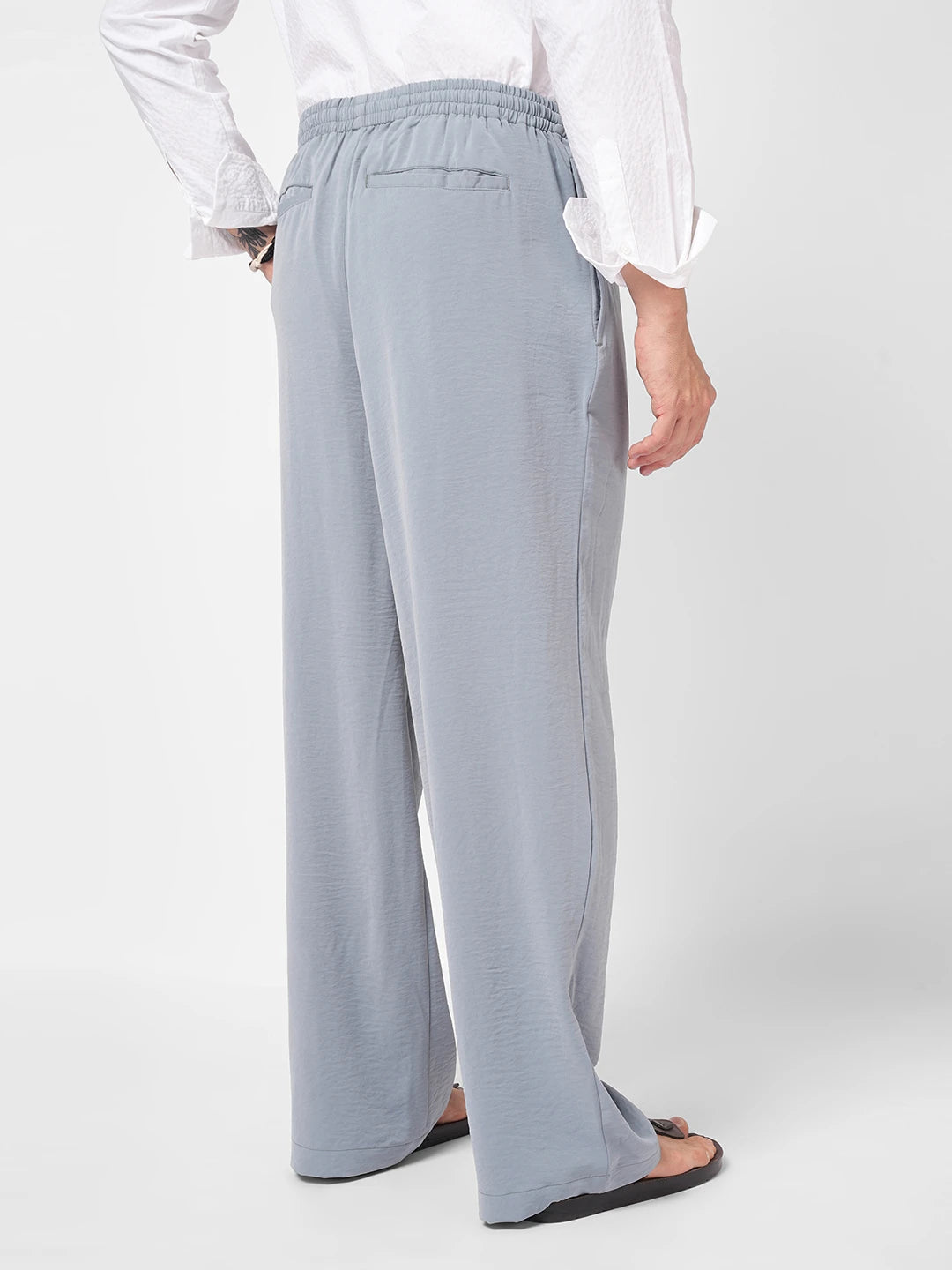 Squelchy Greyish Blue Wide Leg Trousers