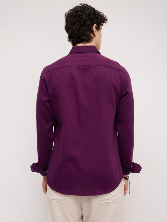 Deep Merlot Wine Micro Willow Textured Shirt