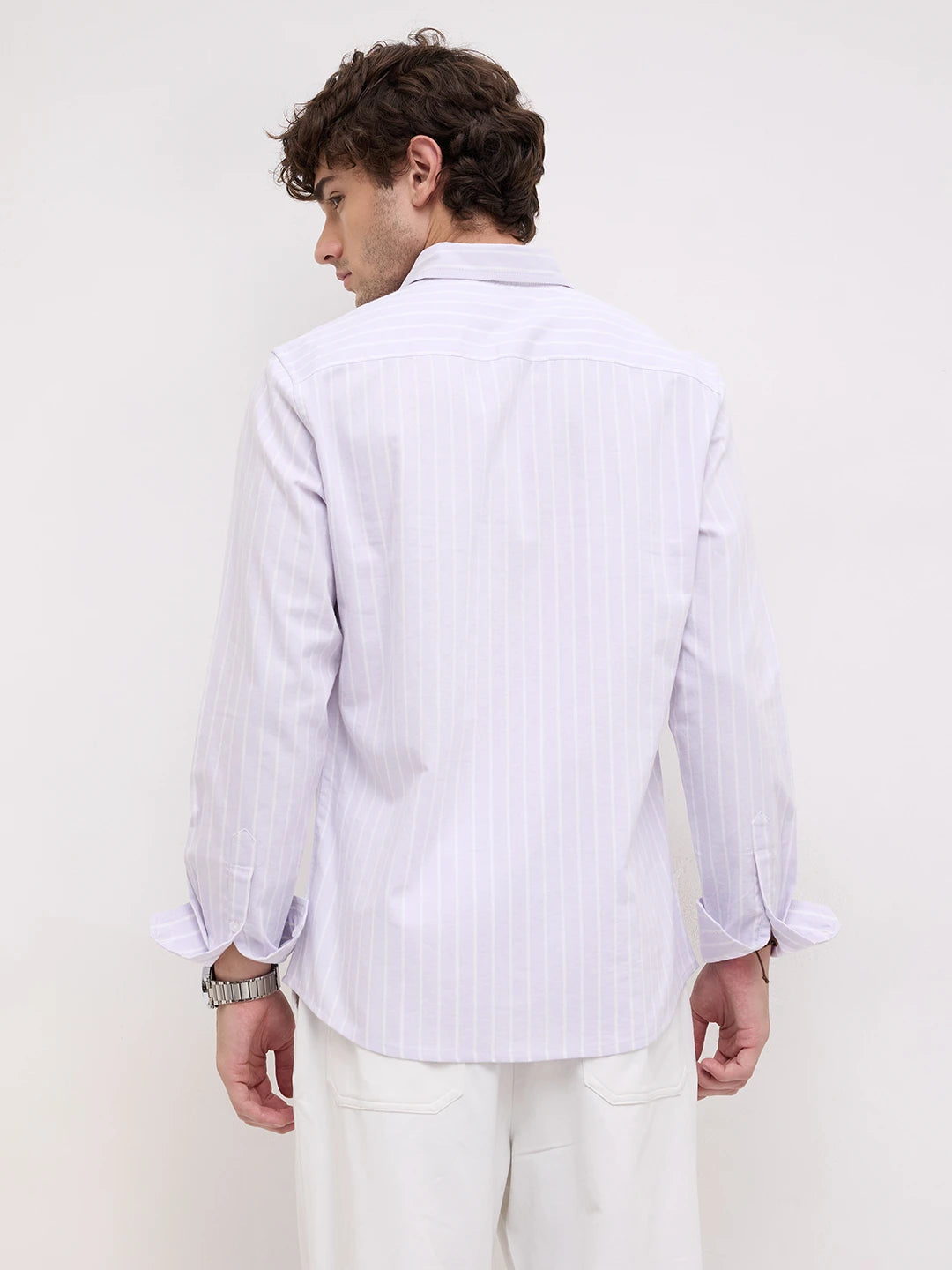 Luxe Lavender Oxford Striped Everyday Shirt
