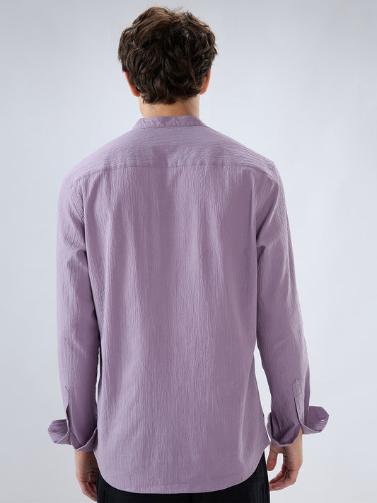 Heather Purple Fine Textured Kurta