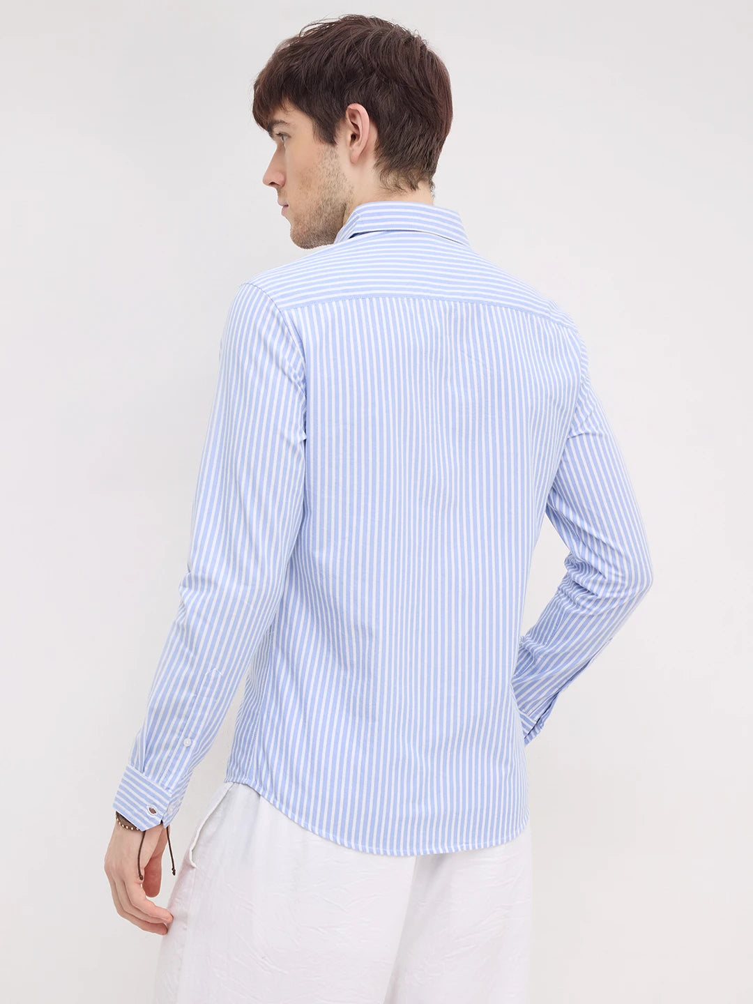 Timeless Blue Candy Striped Shirt