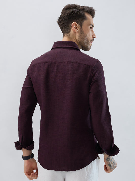 Rustic Charm Burnt Maroon Shirt