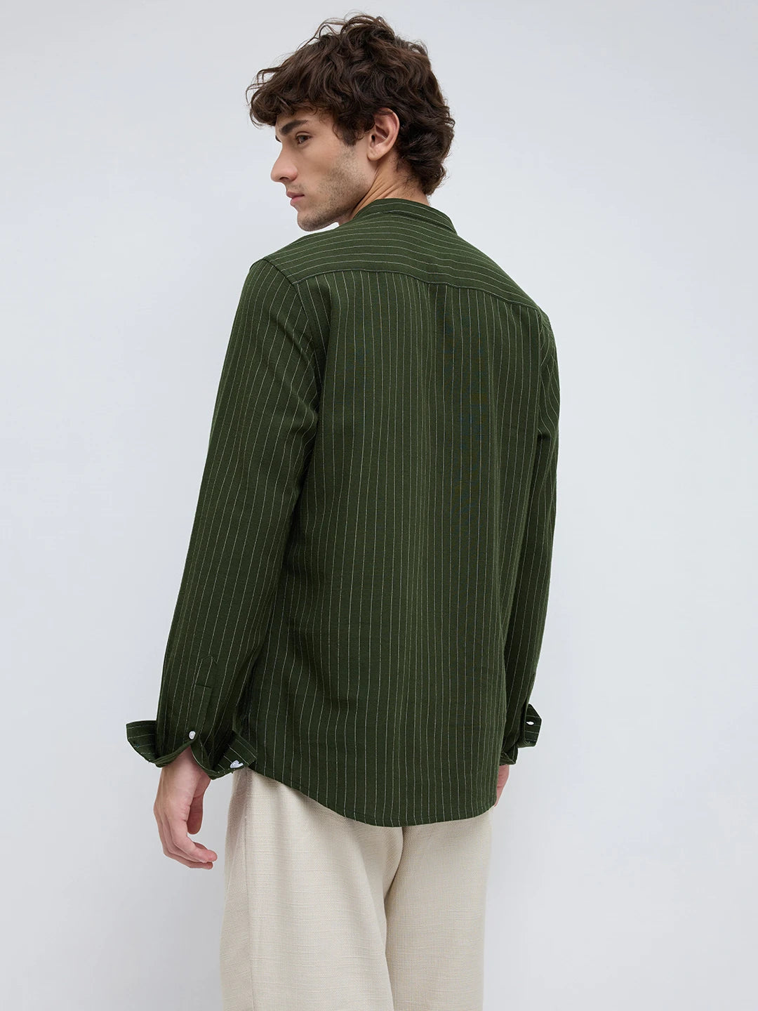 Forest Green Pinestripe Everyday Kurta