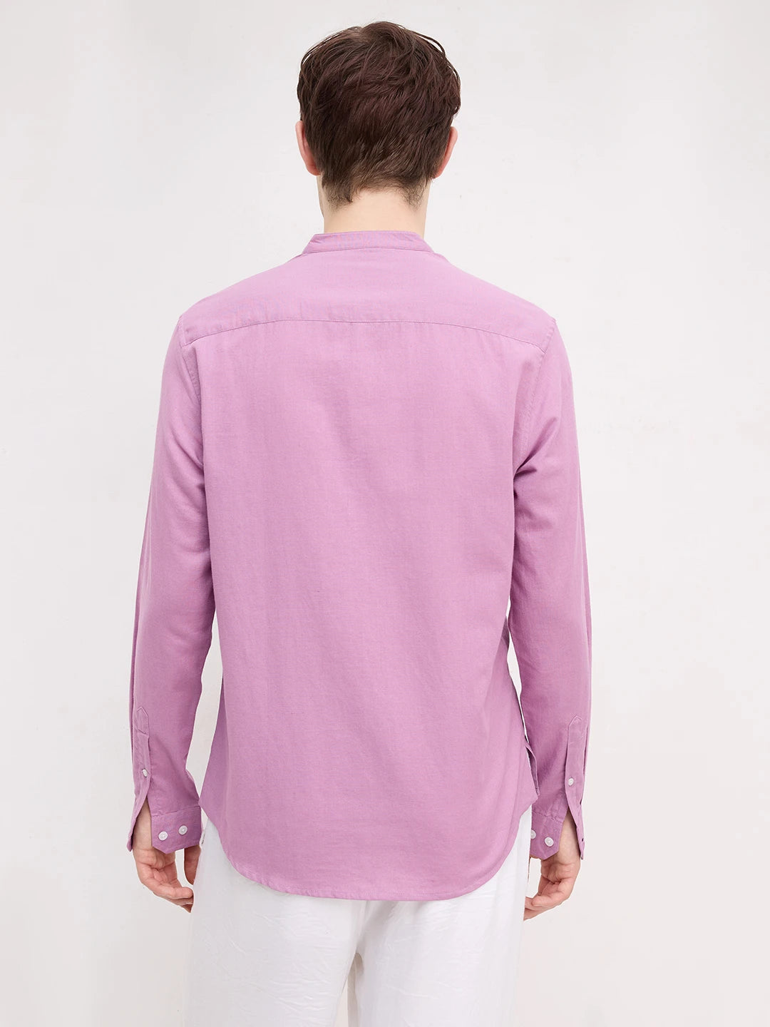 Rich Lilac Linen Blend Kurta