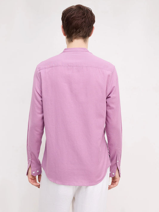 Rich Lilac Linen Blend Kurta