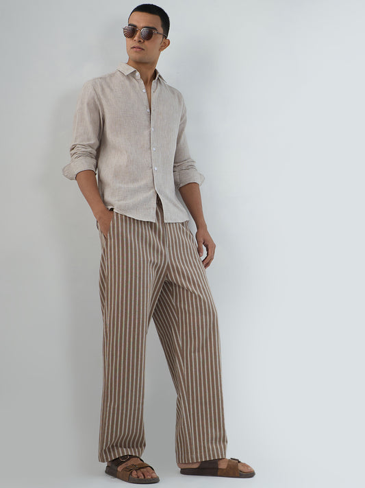 Desert Sand Beige Textured Shirt