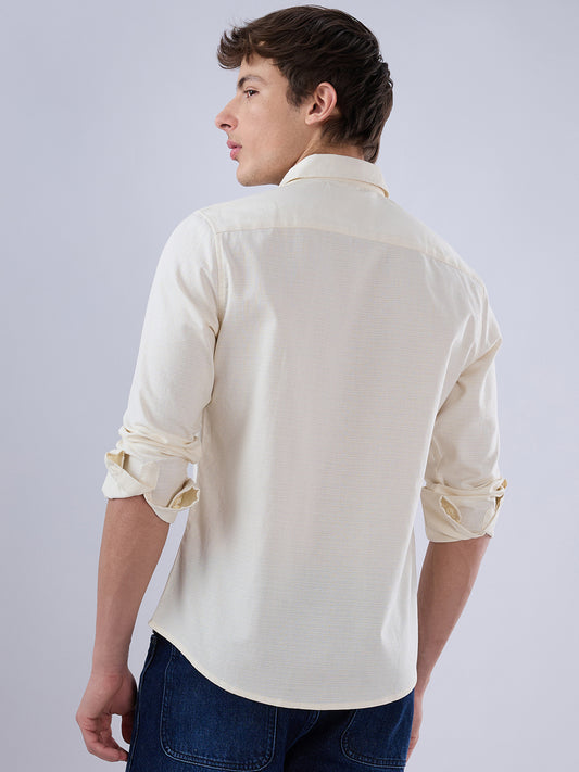Coffee Cream Textured Everyday Shirt