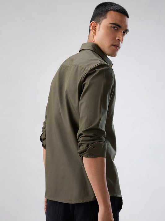 Forest Olive Fineweave Everyday Shirt
