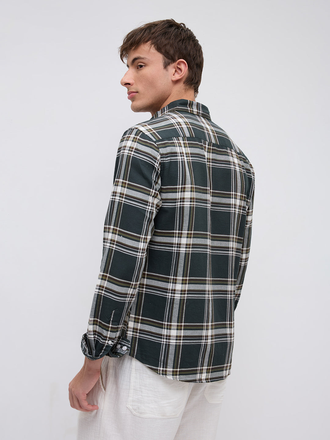 Emerald GreenStatement Casual Check Shirt