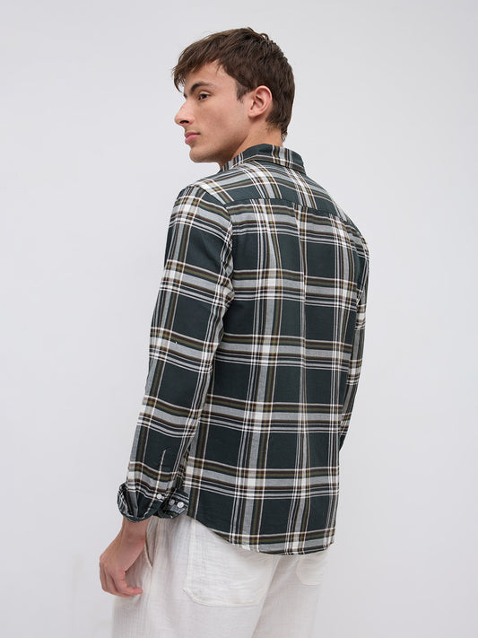 Emerald GreenStatement Casual Check Shirt