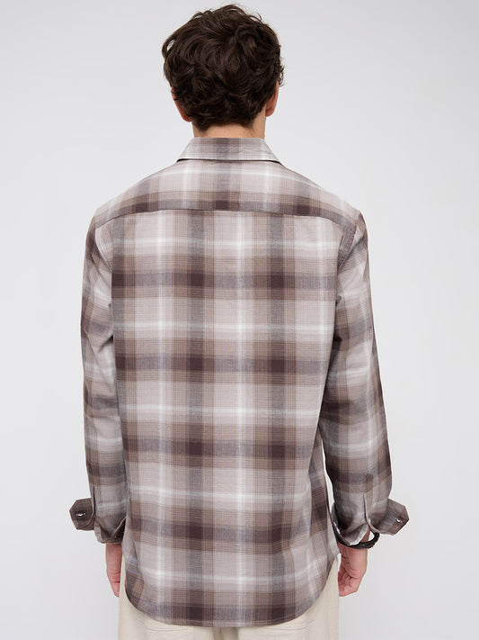Timeless Cocoa Brown Shadow Checks Shirt
