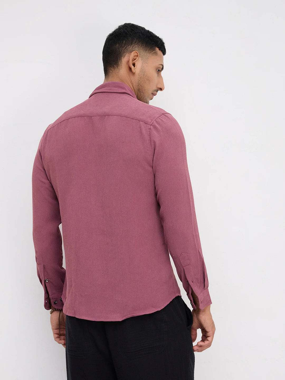 Debonair Affair Purple Crepe Shirt