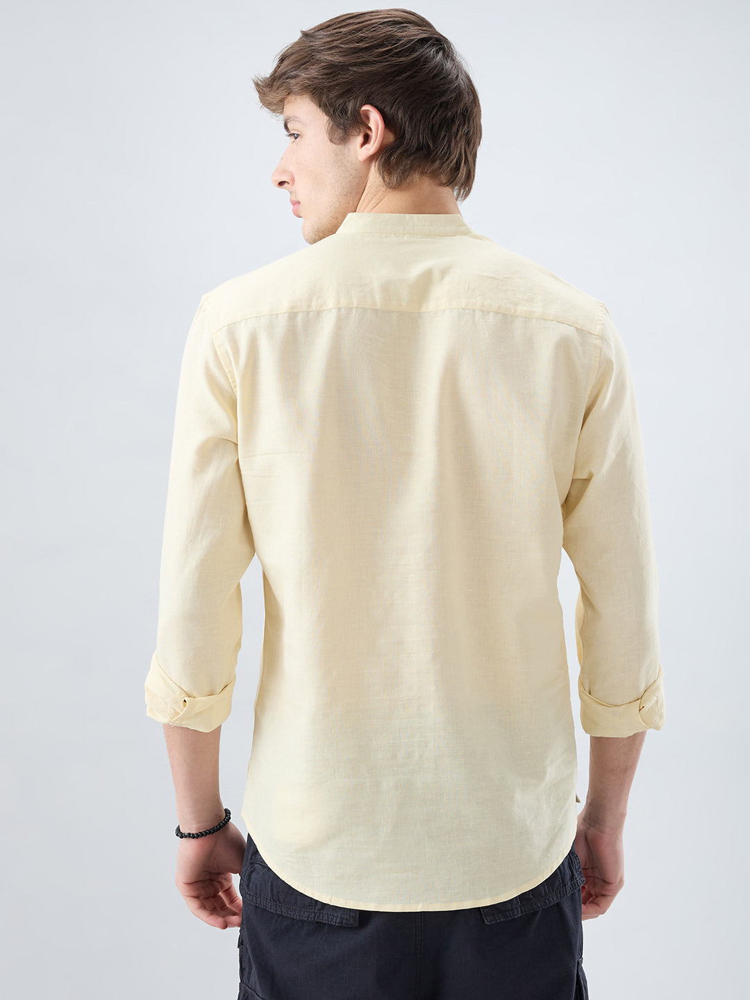 Premium Butter Yellow Linen Blend Kurta