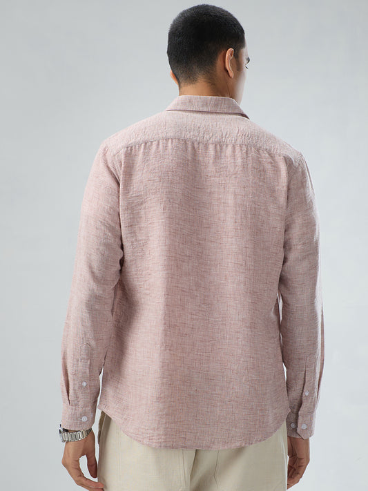 Warm Camel Brown Textured Shirt