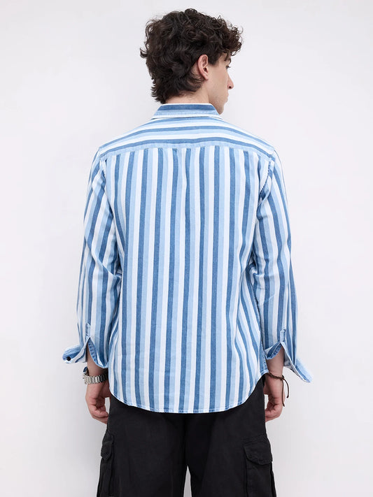 Denim Elegance Regency Stripe Shirt