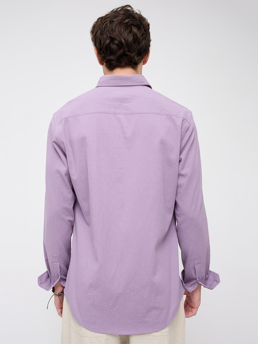 Heather Purple Fine Textured Shirt