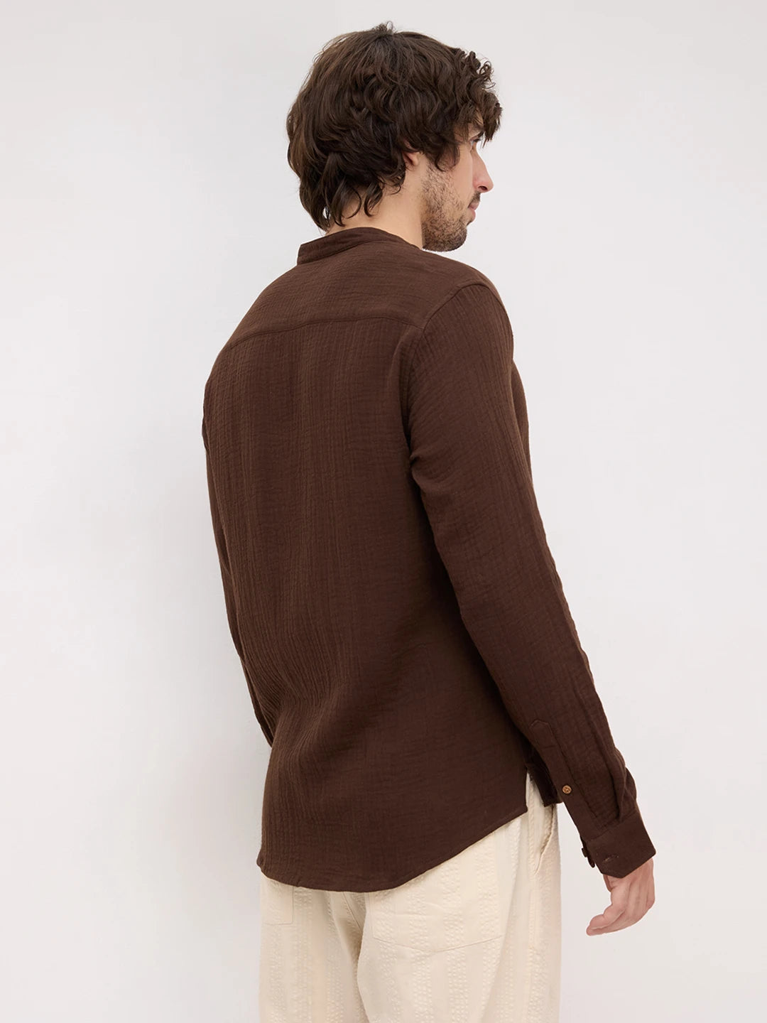 Timeless Espresso Brown Double Cloth Kurta