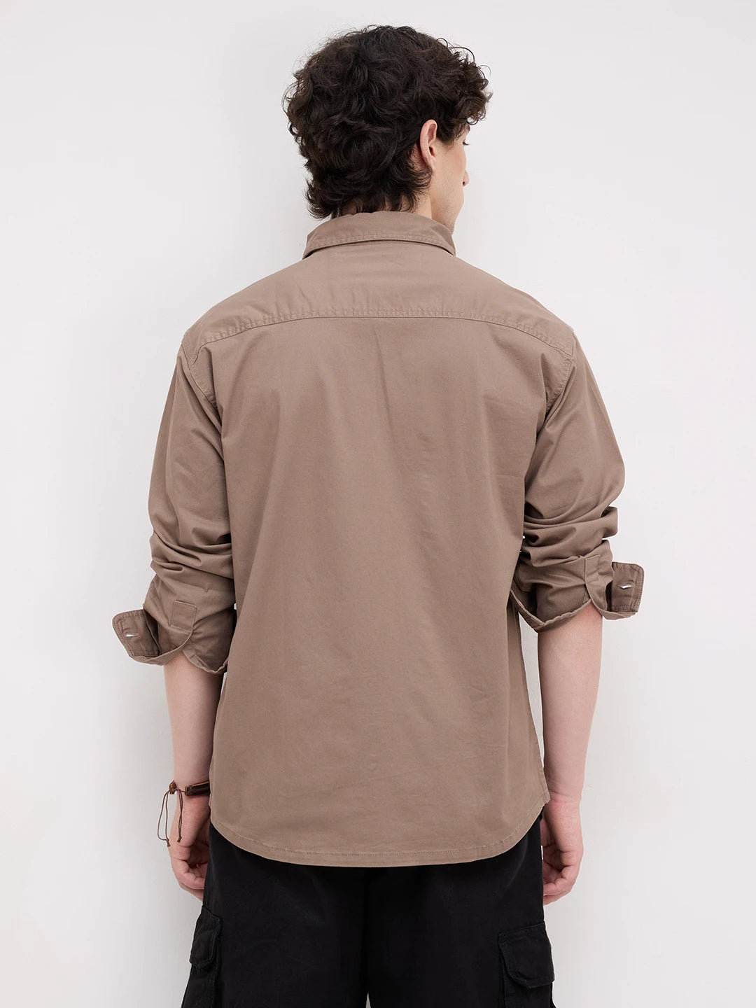 Peanut Brown Double Pocket Overshirt