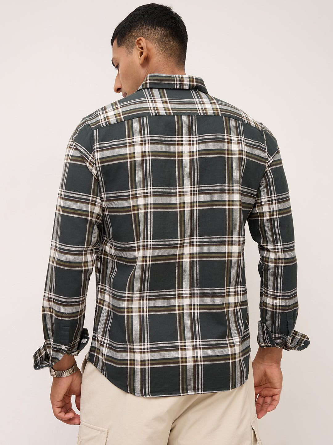 Emerald Green Statement Casual Check Shirt