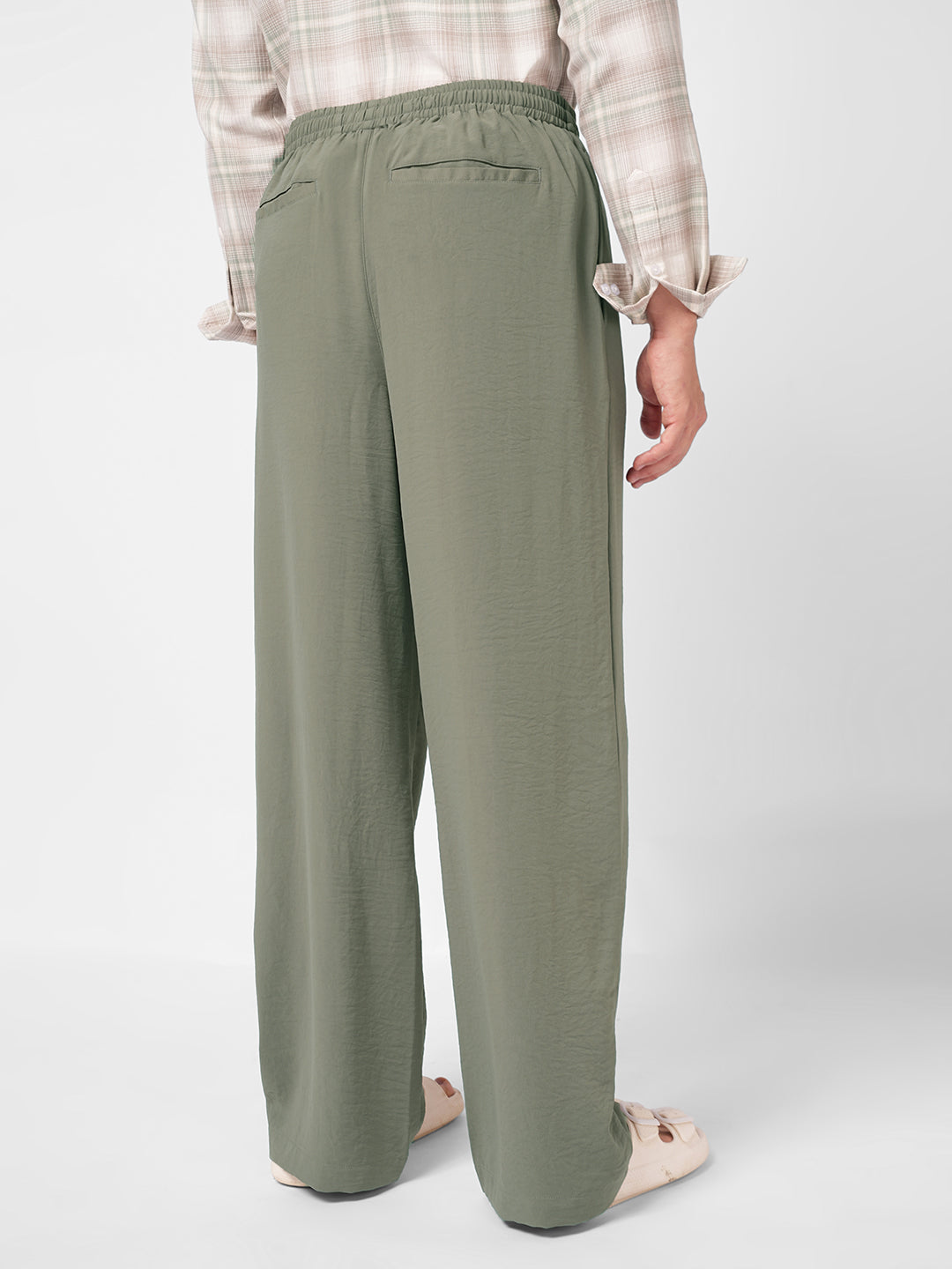 Squelchy Ash Grey Wide Leg Trousers