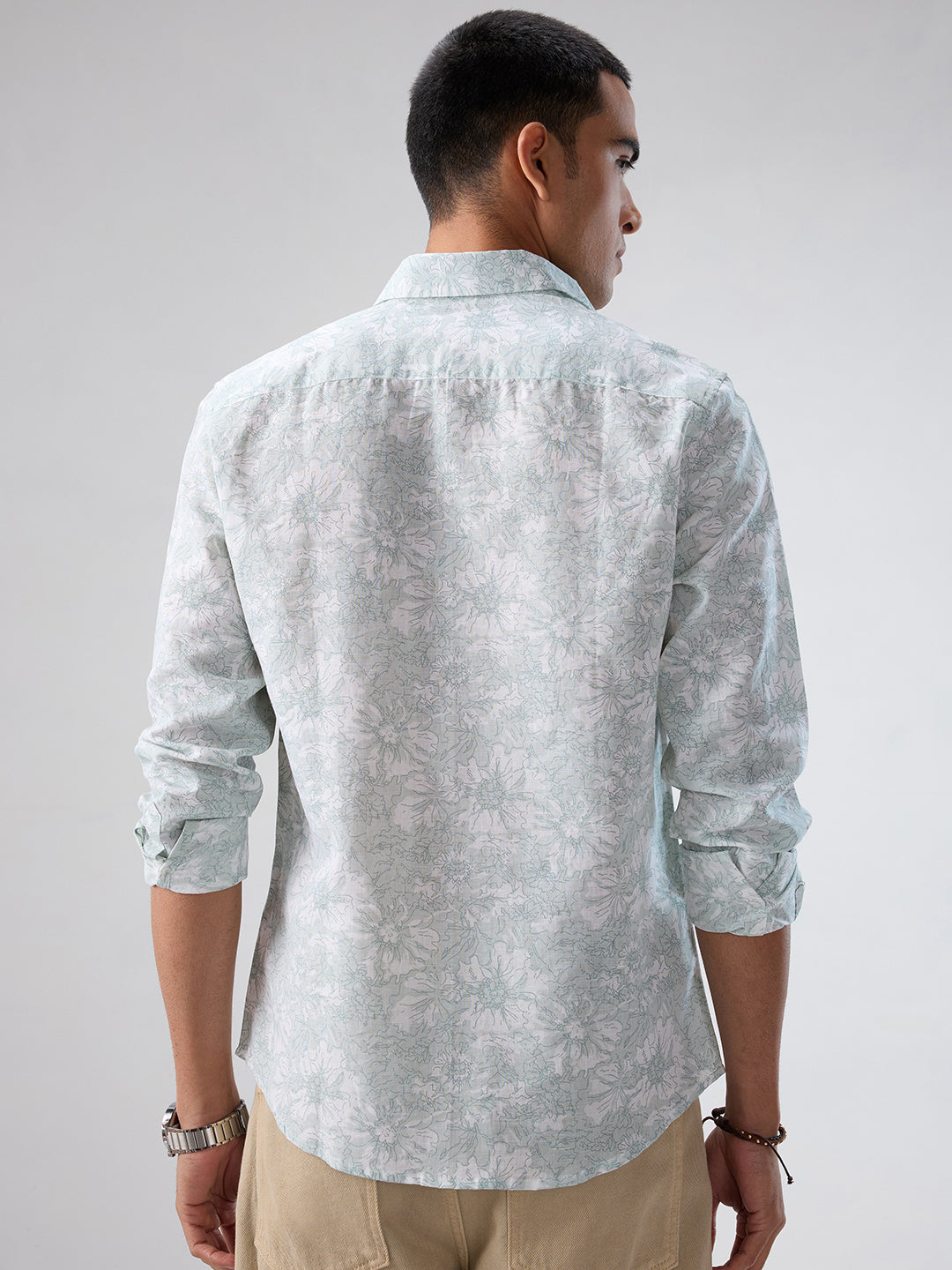 Pastel Green Floral Bloom Shirt