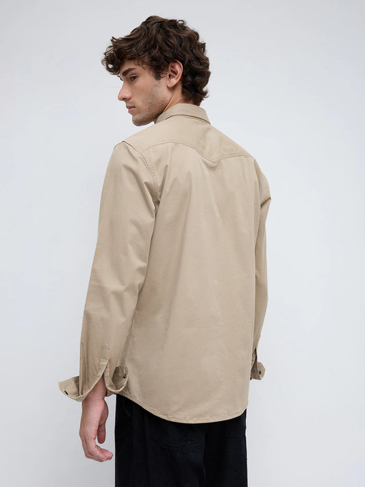 Timeless Khaki Beige Twin Pocket Overshirt