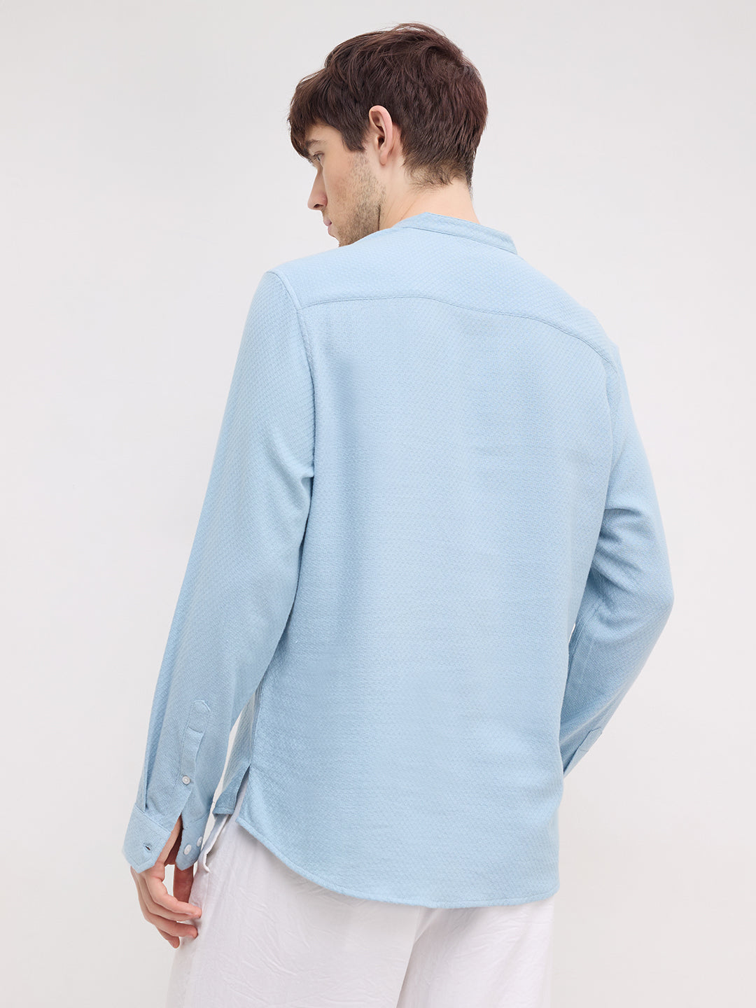 Morning Blues Artisan Weave Kurta