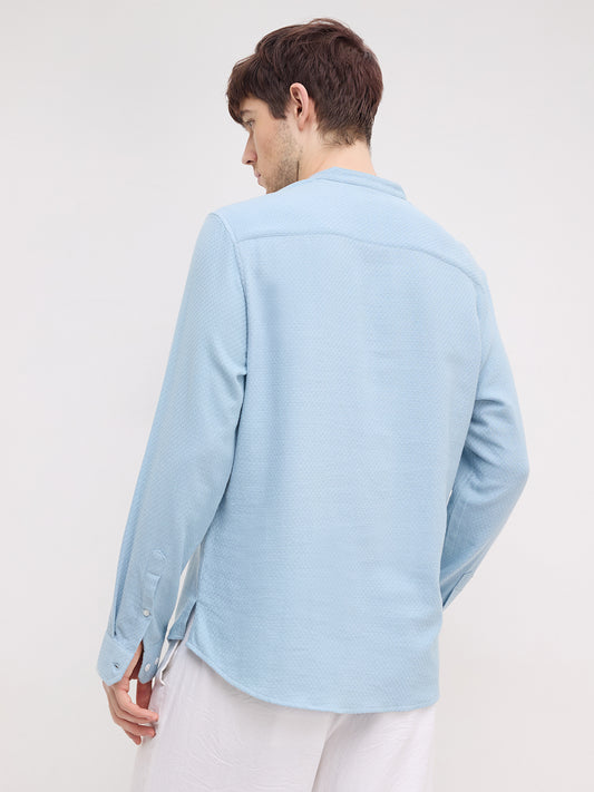 Morning Blues Artisan Weave Kurta