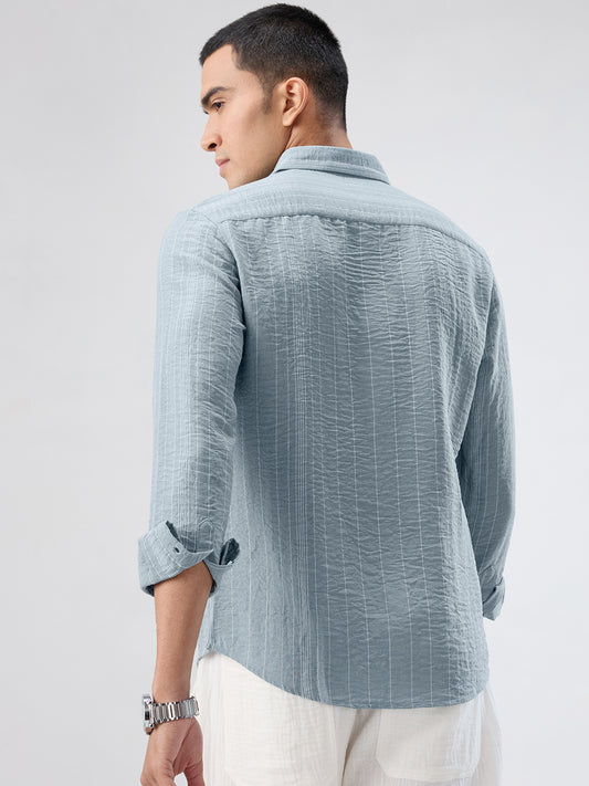 Schmick Dusty Teal Pinstripe Shirt