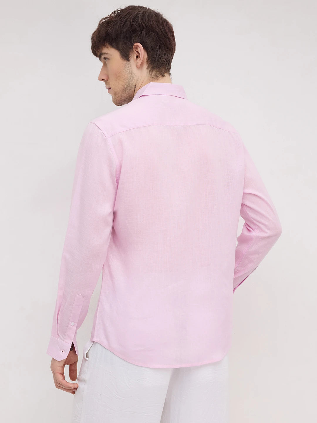 Iconic Pink Lyocell Fine Textured Shirt