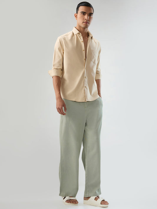Beige Fineweave Everyday Shirt