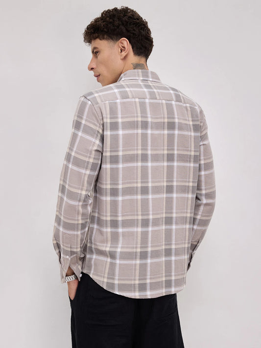 Classic Grey & White Plaid Checks Shirt