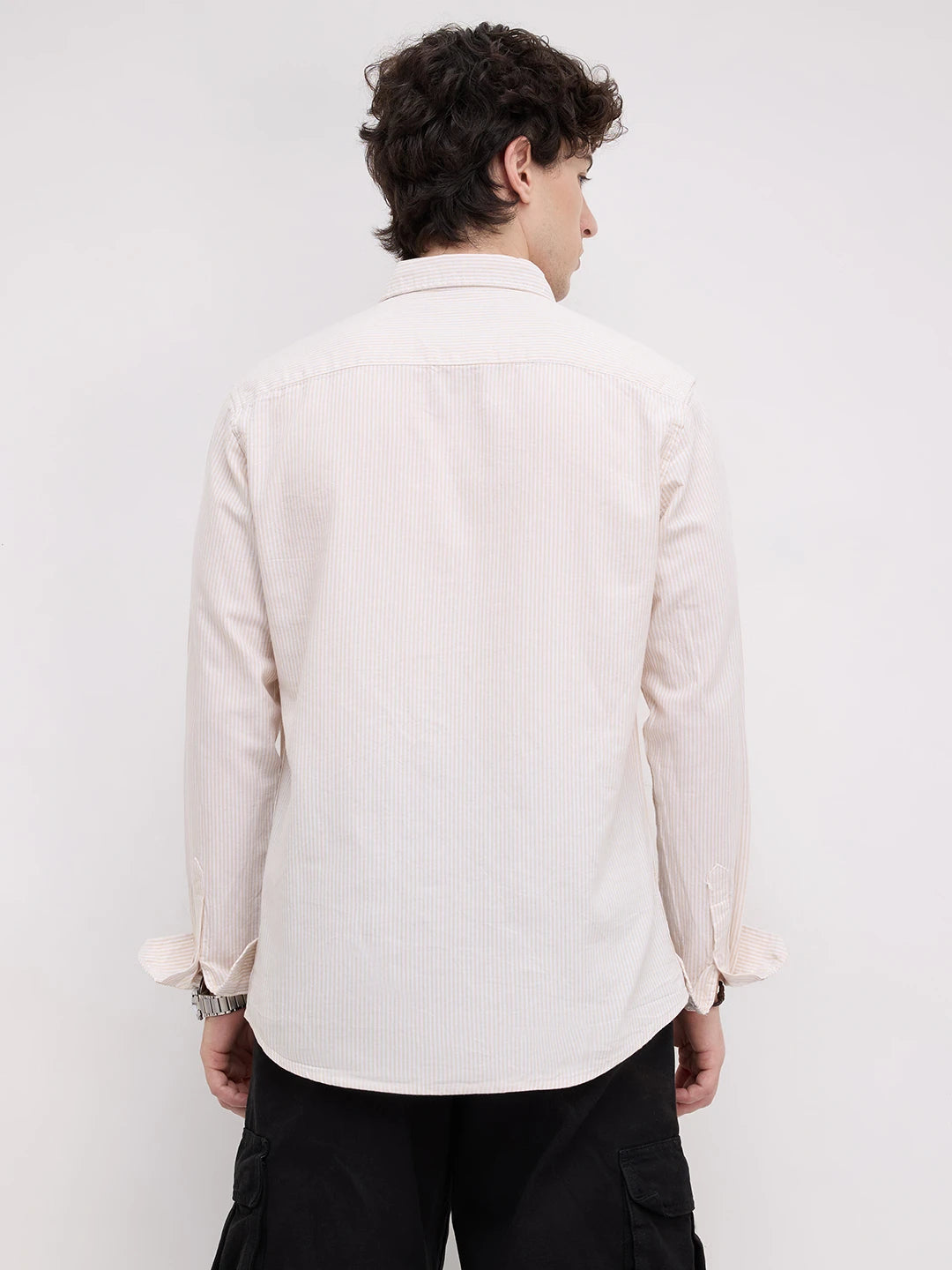 Mellow Yellow Pinstripe Button-Down Collar Shirt