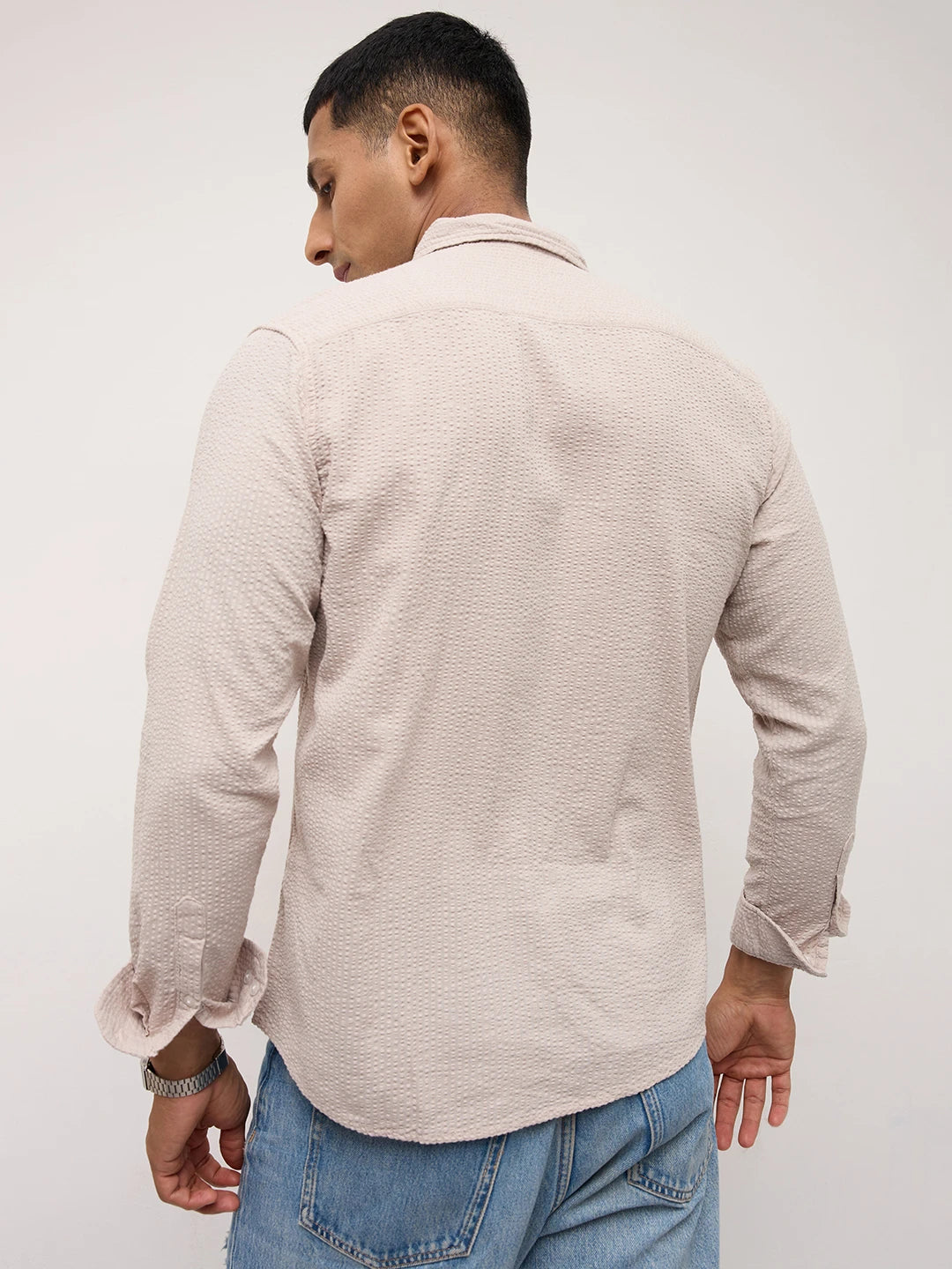Soft Dune Premium Summer Essential Seersucker Shirt