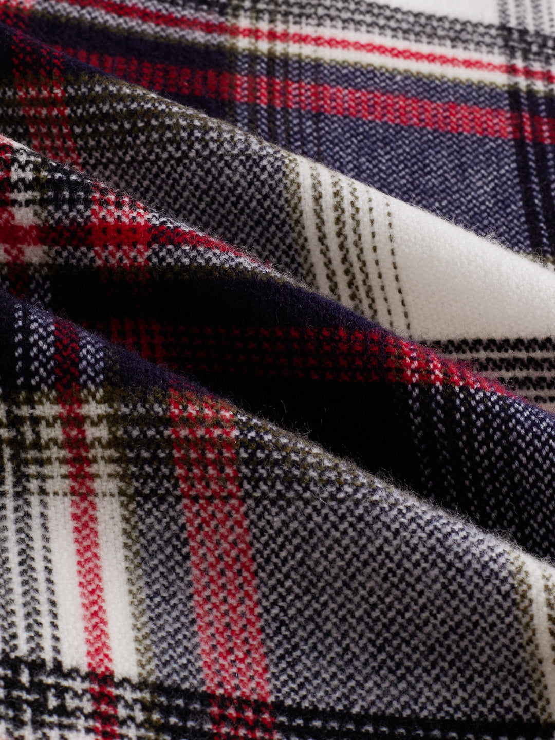 Elevated Crimson Black Winter Checks Double Pocket Flannel Shirt