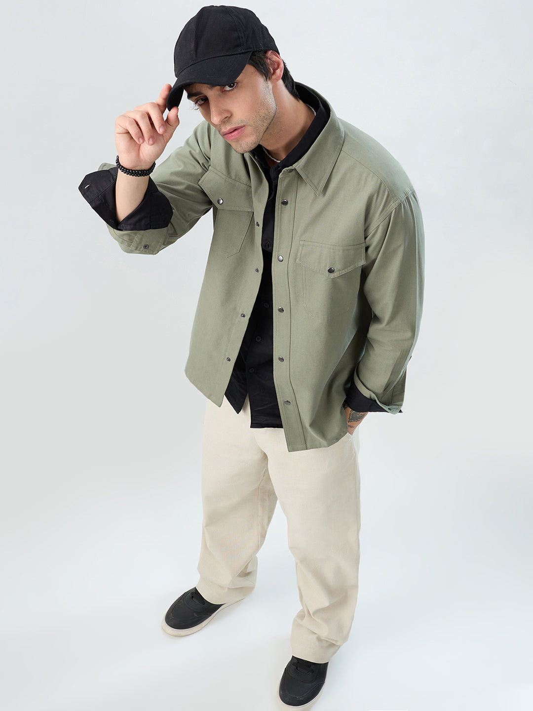 Timeless Olive Double Pocket Overshirt